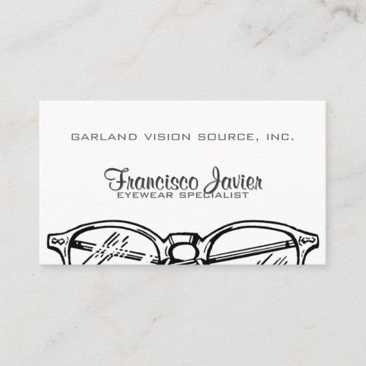 Brillen Eyeslijtage Optische visie Visitekaartje (Voorkant)