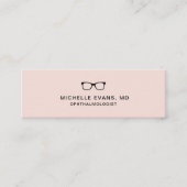 Brillen Logo Blush Roze Oogheelkundige Mini Visitekaartje (Voorkant)