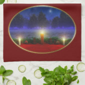 Brillen met kerstkeukenhanddoeken theedoek (Gevouwen)