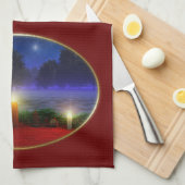 Brillen met kerstkeukenhanddoeken theedoek (Quarter Fold)