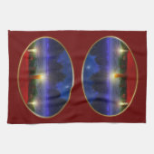 Brillen met kerstkeukenhanddoeken theedoek (Horizontaal)