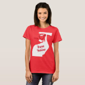 Brillen op de kerstman t-shirt (Voorkant volledig)