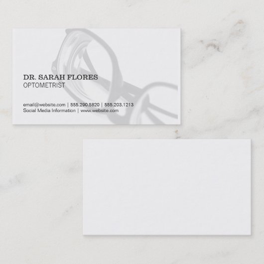 Brillen Visitekaartje (Voorkant / Achterkant)