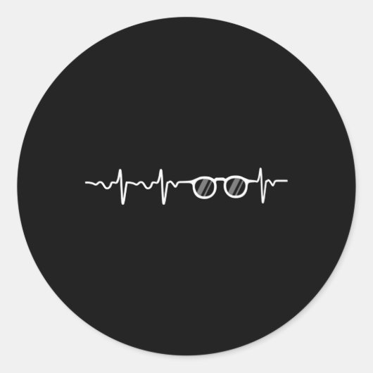 Brillen voor een optometriestudent ronde sticker (Voorkant)