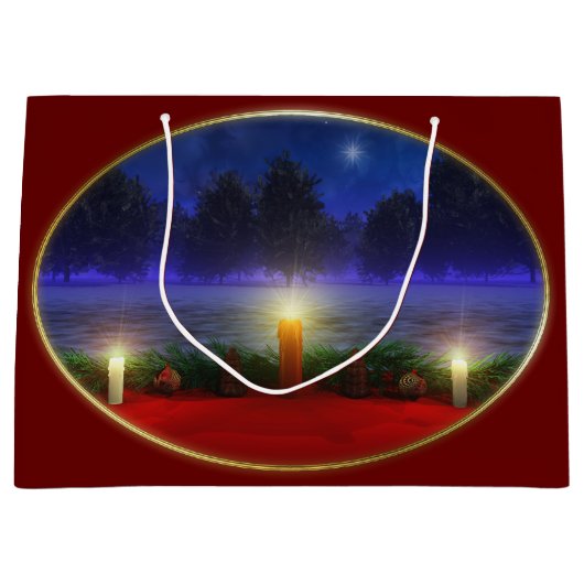 Brillengaas voor kerstcadeautjes met vuursteentje large cadeautasje (Voorkant)