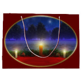 Brillengaas voor kerstcadeautjes met vuursteentje large cadeautasje (Achterkant)