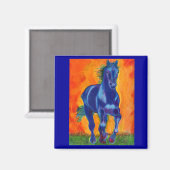 Brillian Blue Horse Magneet (Voorkant / Achterkant)