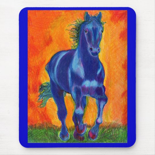 Brillian Blue Horse Muismat (Voorkant)