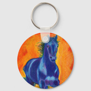 Brillian Blue Horse Sleutelhanger
