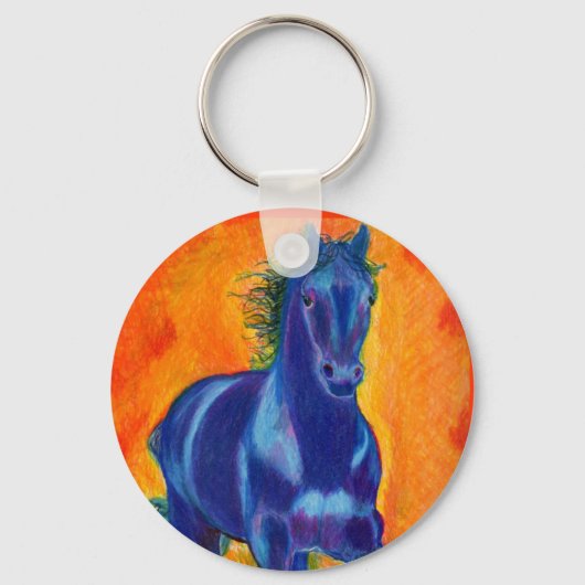 Brillian Blue Horse Sleutelhanger (Voorkant)