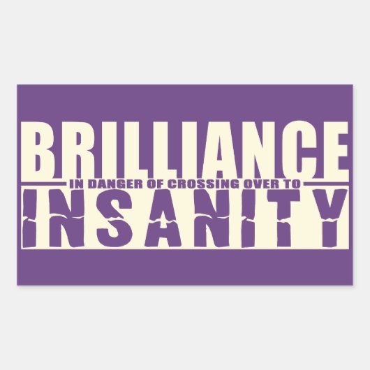 BRILLIANCE VS INSANITAIRE stickers (Voorkant)