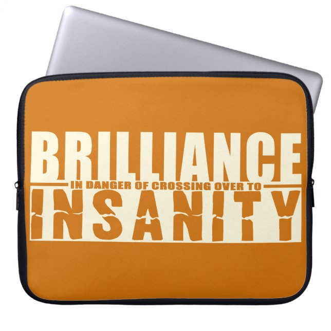 BRILLIANCE VS INSANITY aangepaste laptophoes Laptop Sleeve (Voorkant)