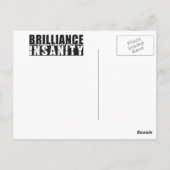 BRILLIANCE VS INSANITY custom briefkaart (Achterkant)
