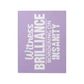 BRILLIANCE VS INSANITY custom notebooks Notitieblok (Linkerzijde)