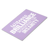 BRILLIANCE VS INSANITY custom notebooks Notitieblok (Schuin)