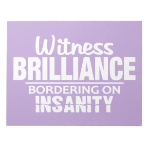 BRILLIANCE VS INSANITY custom notebooks Notitieblok