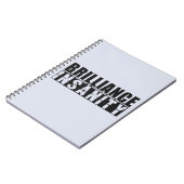 BRILLIANCE VS INSANITY custom notitieboek (Linkerzijde)