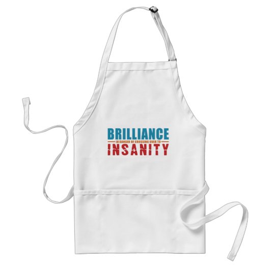 BRILLIANCE VS INSANITY schort - kies stijl, kleur (Voorkant)