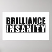 BRILLIANCE VS poster aangepaste kleuren INSANITEIT (Voorkant)
