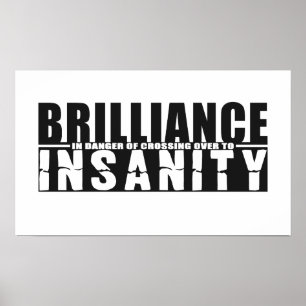 BRILLIANCE VS poster aangepaste kleuren INSANITEIT
