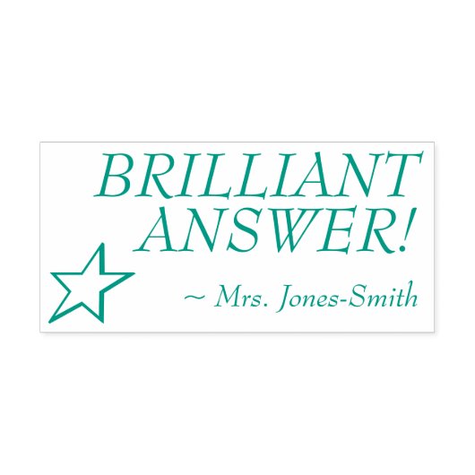 BRILLIANT ANTWOORD! Tutor Feedback Rubber Stempel (Design)