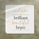 Brilliant Beautiful Brave Wooden Personalized Name Houten Kist Print<br><div class="desc">Personalize to create a special gift. Designed by Thisisnotme©</div>