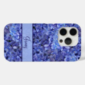 Brilliant Blue Hydrangea Floral iPhone X Case (Achterkant (horizontaal))