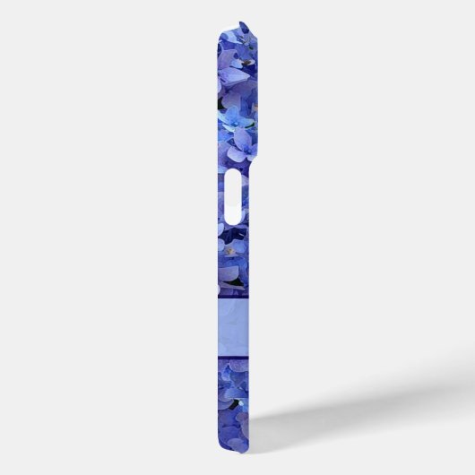 Brilliant Blue Hydrangea Floral iPhone X Case (Achterkant / Rechts)