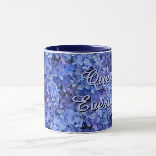 Brilliant Blue Hydrangea Inspirational Mug Mok (Midden)
