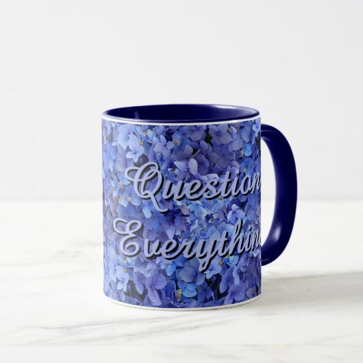 Brilliant Blue Hydrangea Inspirational Mug Mok (Voorkant rechts)