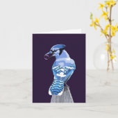 Brilliant Blue Jay Kaart (Gele Bloem)