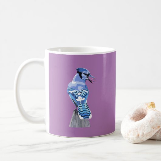 Brilliant Blue Jay Koffiemok (Met donut)