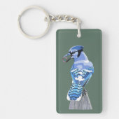 Brilliant Blue Jay Sleutelhanger (Voorkant)