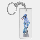 Brilliant Blue Jay Sleutelhanger (Voorkant Links)