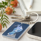 Brilliant Blue Jay Sleutelhanger (Voorkant Rechts)