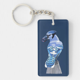 Brilliant Blue Jay Sleutelhanger
