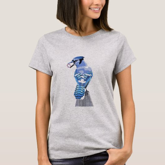 Brilliant Blue Jay T-shirt (Voorkant)