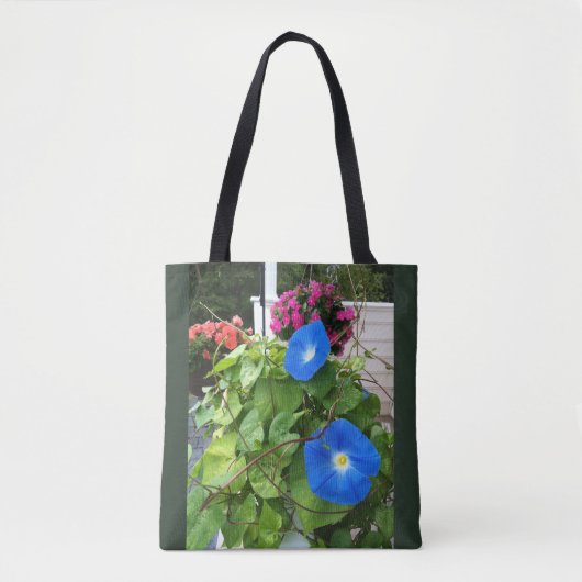 Brilliant Blue Morning Glories Tote Bag (Voorkant)