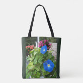 Brilliant Blue Morning Glories Tote Bag (Achterkant)
