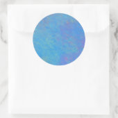 Brilliant Cerulean Blue Marged Artsy Ronde Sticker (Tas)