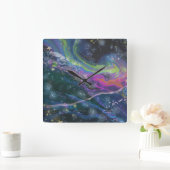 Brilliant cosmic Hurricane Vierkante Klok (Huis)