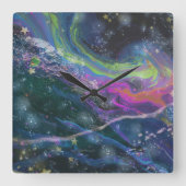 Brilliant cosmic Hurricane Vierkante Klok (Voorkant)