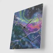 Brilliant cosmic Hurricane Vierkante Klok (Hoek)