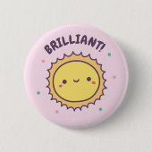 Brilliant Cute Sun Doodle Ronde Button 5,7 Cm (Voorkant)