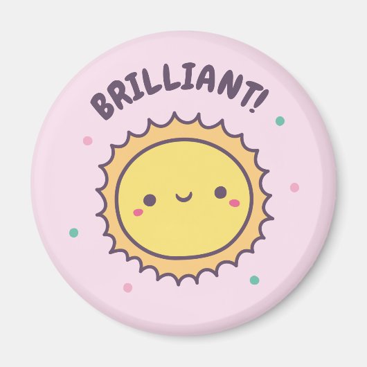 Brilliant Cute Sun Kinder Motivatie Magneet (Voorkant)