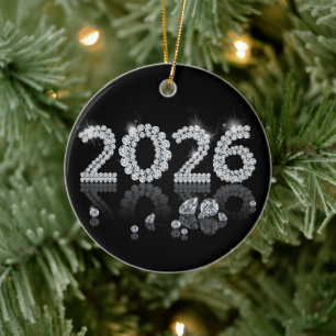 Brilliant Diamanten Nieuwjaar 2026 Luxe Keramisch Ornament
