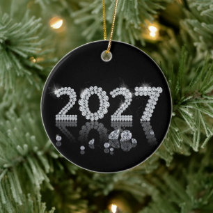 Brilliant Diamanten Nieuwjaar 2027 Luxe Keramisch Ornament