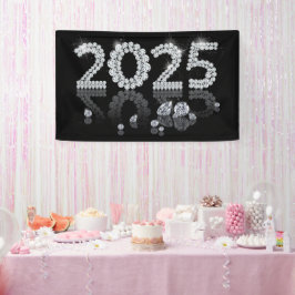 Brilliant Diamonds Luxe 2025 Nieuwjaar Spandoek