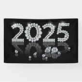 Brilliant Diamonds Luxe 2025 Nieuwjaar Spandoek (Horizontaal)