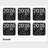Brilliant Diamonds Luxury New Year 2026 Vierkante Sticker (Vel)